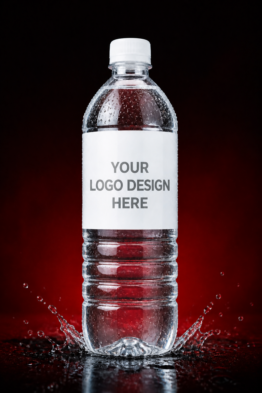Water bottle with a Your Logo Design Here private label